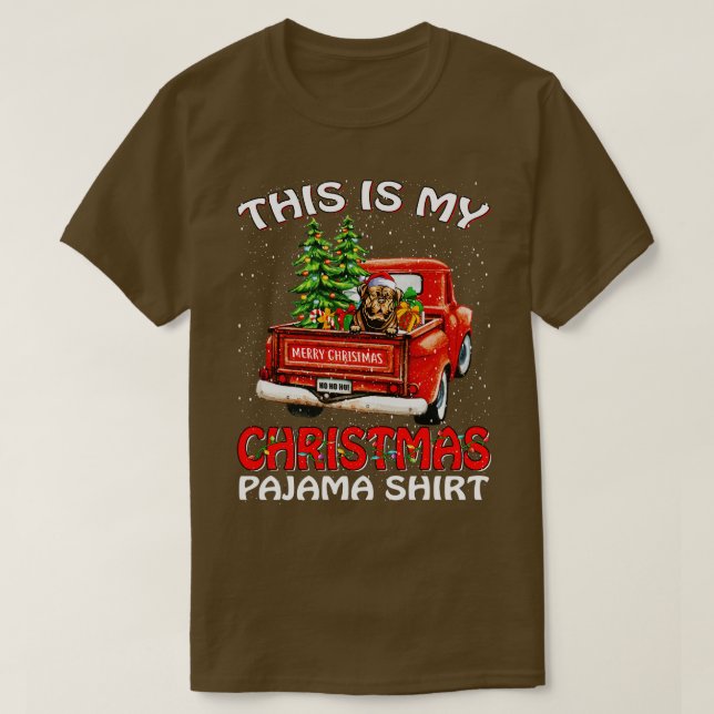 This Is My Christmas Pajama Shirt Dogue De Bordeau (Design Front)