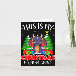 This Is My Christmas Pajama Shirt Dragon Xmas Pjs Card