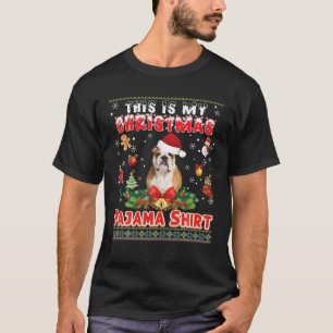 This Is My Christmas Pajama Shirt English Bulldog