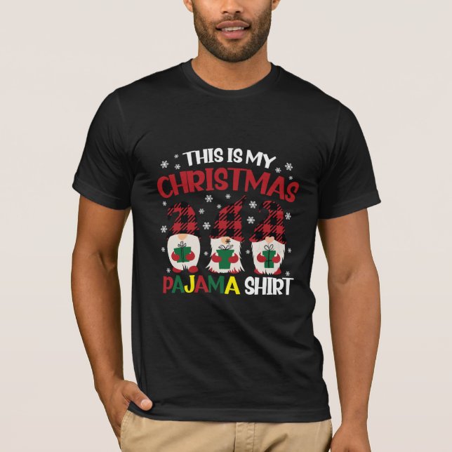 This Is My Christmas Pajama Shirt Family Gnomies  (Front)