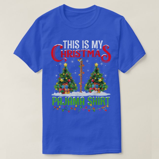 This Is My Christmas Pajama Shirt Flute Music Chri (Design Front)