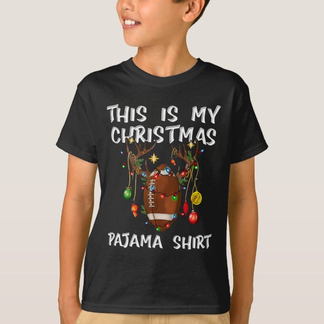 This Is My Christmas Pajama Shirt Football Christm (Front)