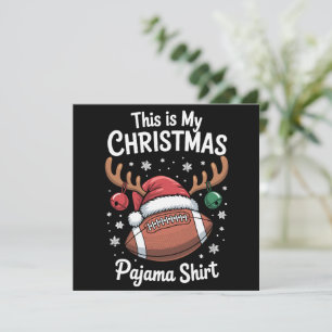 This Is My Christmas Pajama Shirt Football Xmas Holiday Card