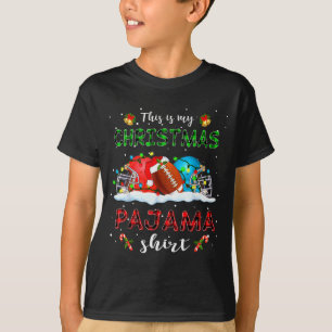 This Is My Christmas Pajama Shirt Football Xmas Li
