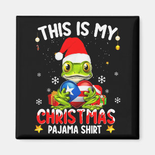 This Is My Christmas Pajama Shirt Fun Puerto Rico Magnet