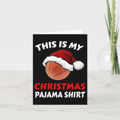 This Is My Christmas Pajama Shirt Funny Basketball Card