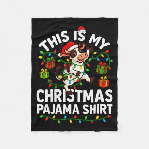 This Is My Christmas Pajama Shirt Funny Christmas Fleece Blanket