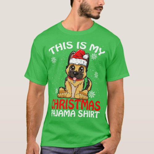 This is my Christmas Pajama Shirt German Shepherd