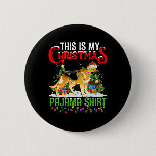 This Is My Christmas Pajama Shirt German Shepherd Button