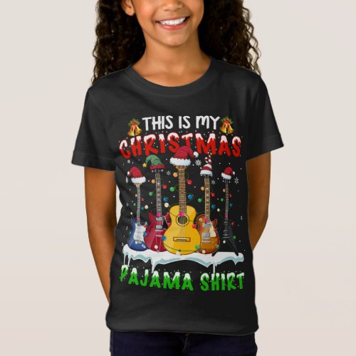 This Is My Christmas Pajama Shirt Guitar Christmas