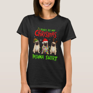 This Is My Christmas Pajama Shirt Pug Dog Funny Xm