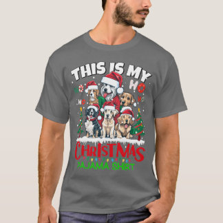 This is my Christmas Pajama shirt Puppy Dogs Santa