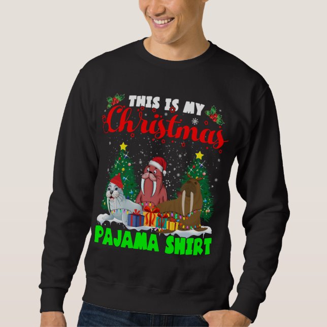 This is My Christmas Pajama Shirt Santa ELF Reinde (Front)