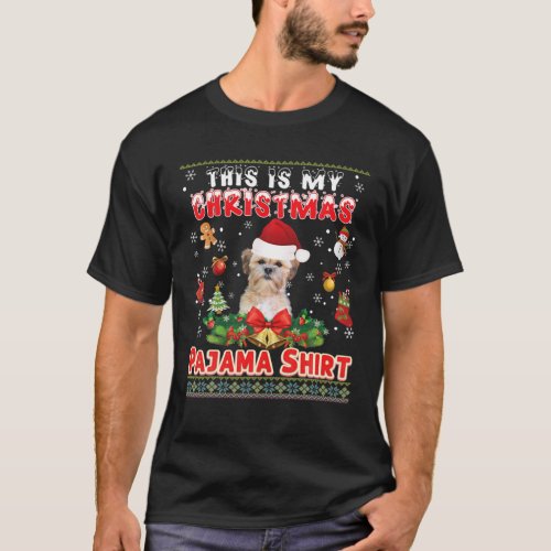 This Is My Christmas Pajama Shirt Shichon Dog Ugly