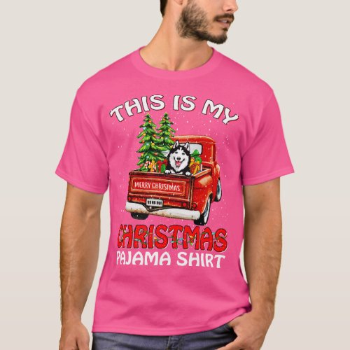 This Is My Christmas Pajama Shirt Siberian Husky T