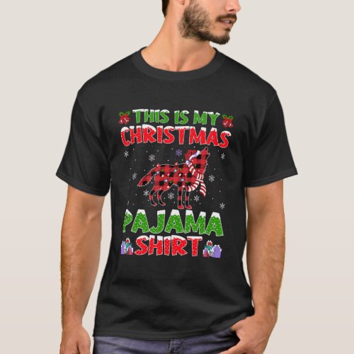 This Is My Christmas Pajama Shirt Wolf Christmas