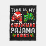 This Is My Christmas Pajama Shirts Controller Pjs  Fleece Blanket