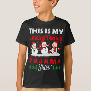 This Is My Christmas Pajama Snowman T-Shirt