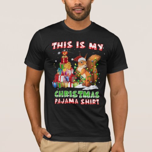 This Is My Christmas Pajama Squirrel Christmas T_Shirt
