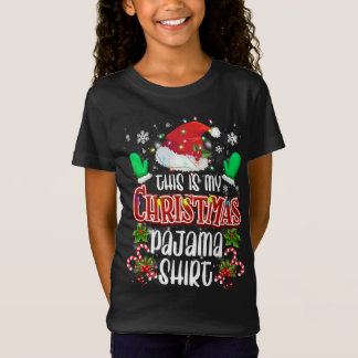 This is My Christmas Pajama Stocking Hat Santa Fam T-Shirt