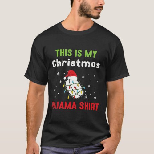 This Is My Christmas Pajama Tee Funny Hockey