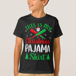 This Is My Christmas Pajama Tees Baseball Xmas Srt