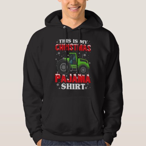 This Is My Christmas Pajama Tractor Farmer Pajamas Hoodie