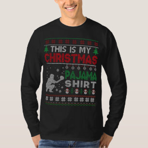 This is my christmas pajama Ugly Sweater Baseball 