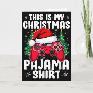 This Is My Christmas Pajama Video Game Gamer Boys Card