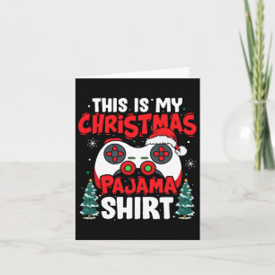 This Is My Christmas Pajama Video Game Gamer Boys  Card