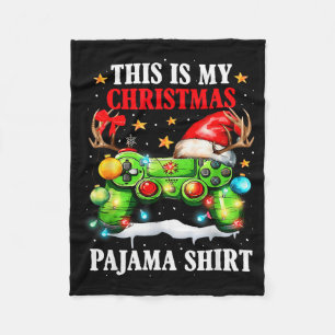 This Is My Christmas Pajama Video Game Gamer Boys Fleece Blanket