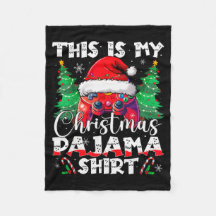 This Is My Christmas Pajama Video Game Gamer Boys Fleece Blanket