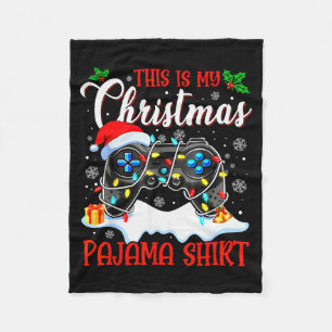 This Is My Christmas Pajama Video Game Gamer Boys Fleece Blanket