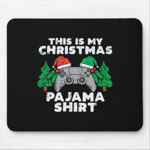 This Is My Christmas Pajama Video Games Boys Men X Mouse Pad