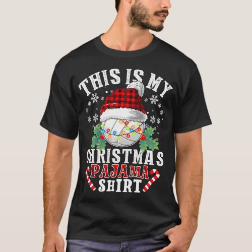 This Is My Christmas Pajama Volleyball Santa Boys T_Shirt