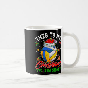 This Is My Christmas Pajama Volleyball Santa Hat X Coffee Mug