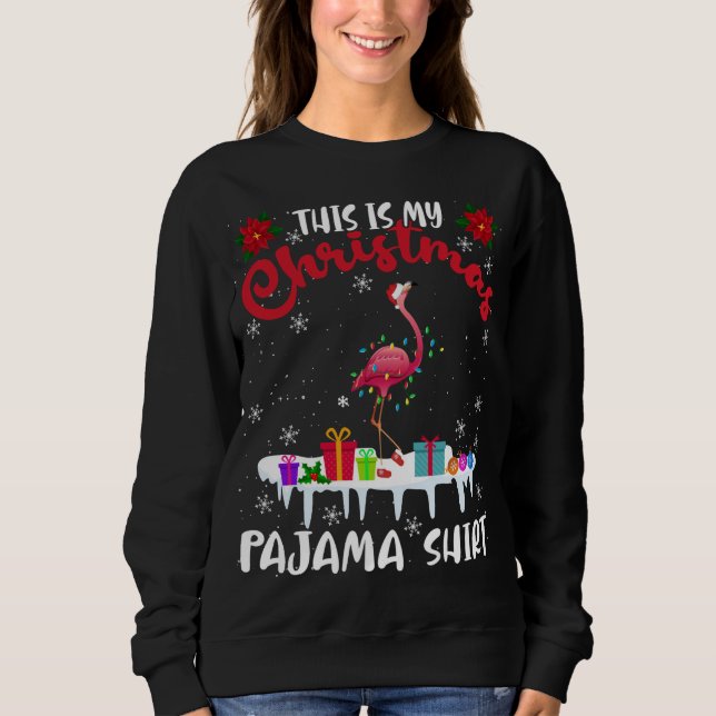 This Is My Christmas Pajama Xmas Doberman Light Sa Sweatshirt (Front)
