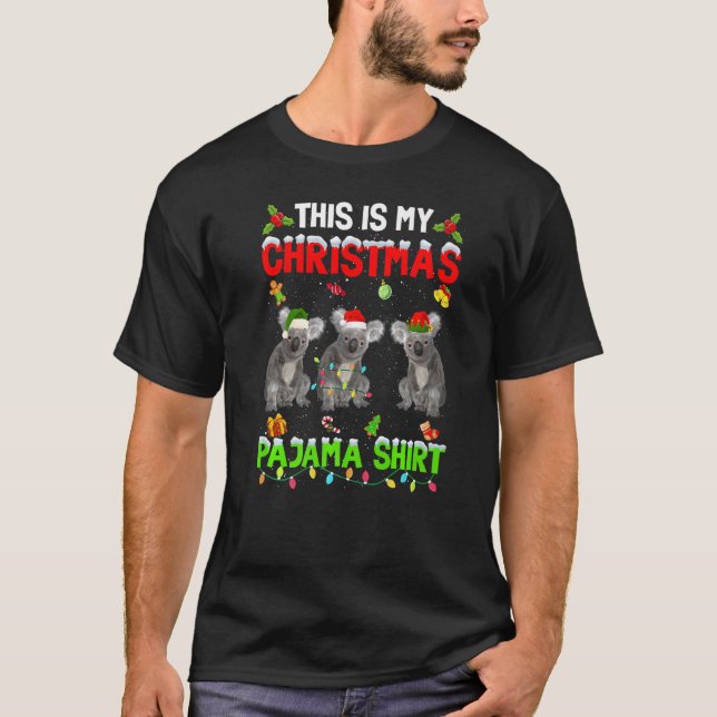 This Is My Christmas Pajama Xmas Koala Squad T-Shirt (Front)