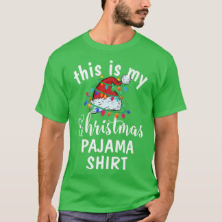 This Is My Christmas Pajama  Xmas Lights Funny Hol T-Shirt