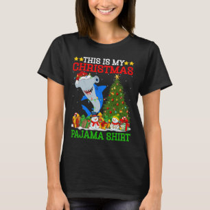 This Is My Christmas Pajamas Hammerhead Shark Chri T-Shirt