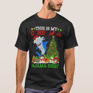 This Is My Christmas Pajamas Hammerhead Shark Chri T-Shirt