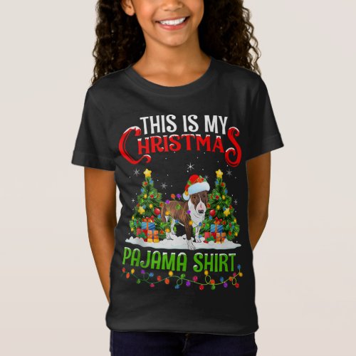 This Is My Christmas Pajamas Lighting Bull Terrier T_Shirt
