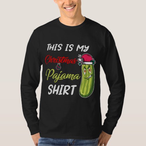 This Is My Christmas Pickle Pajama Shirt Funny