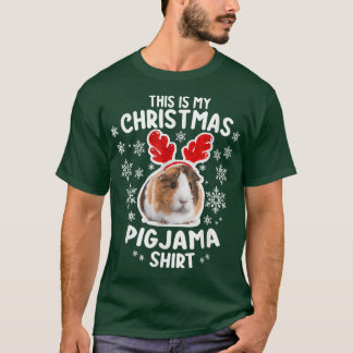 This Is My Christmas Pigjama Guinea Pig Christmas T-Shirt