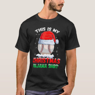 This Is My Christmas Pyjama Baseball Santa Hat Boy T-Shirt