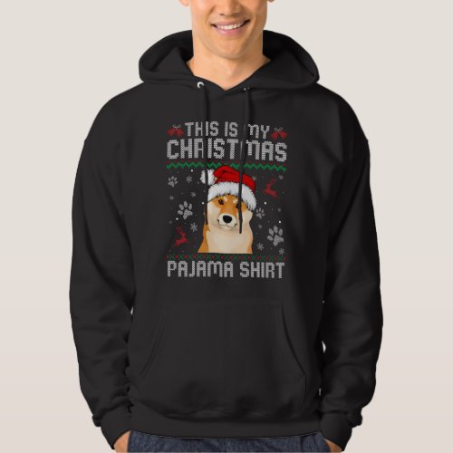 This Is My Christmas Shiba Inu Dog Pajama Merry Xm Hoodie