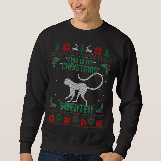 This Is My Christmas Sweater Monkey   Ugly Xmas (Front)