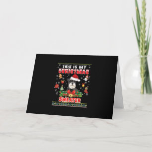 This Is My Christmas Sweater Schnauzer Dog Ugly Me Holiday Card