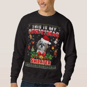 This Is My Christmas Sweater Shih Tzu Dog Ugly Mer