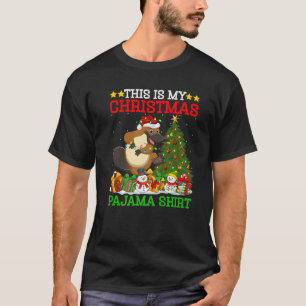 This Is My Christmas Tree Pajamas Lights Platypus T-Shirt